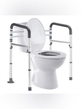 Toilet Safety Rails, Adjustable Toilet Frame for Elderly